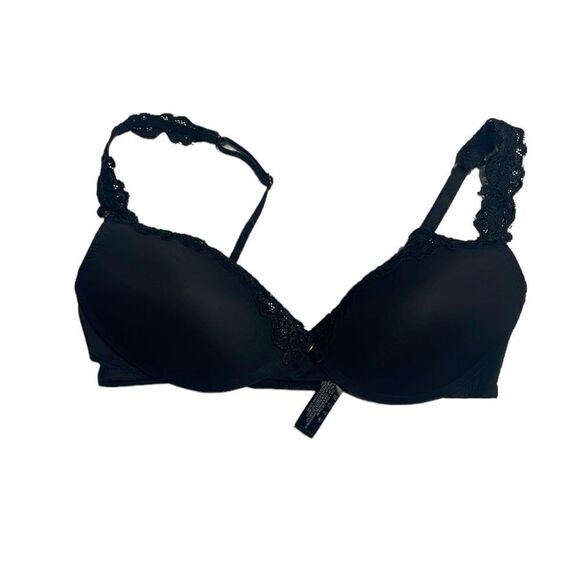 Natori Pure Luxe Contour Bra Black Wireleas bra 32D - Picture 3 of 9